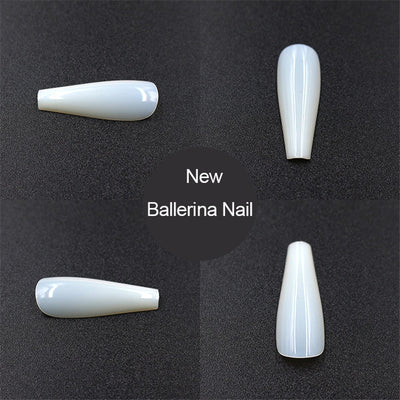 500 Uñas Postizas Transparentes de Color Natural - Efecto Ballet - Image 14