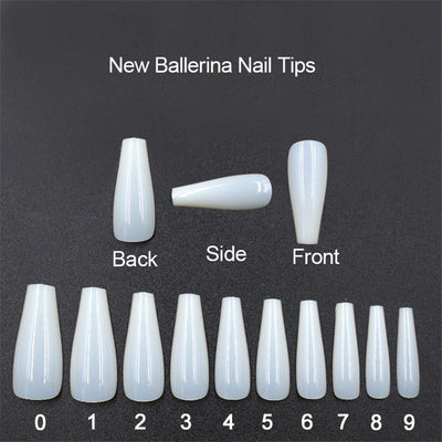 500 Uñas Postizas Transparentes de Color Natural - Efecto Ballet - Image 15