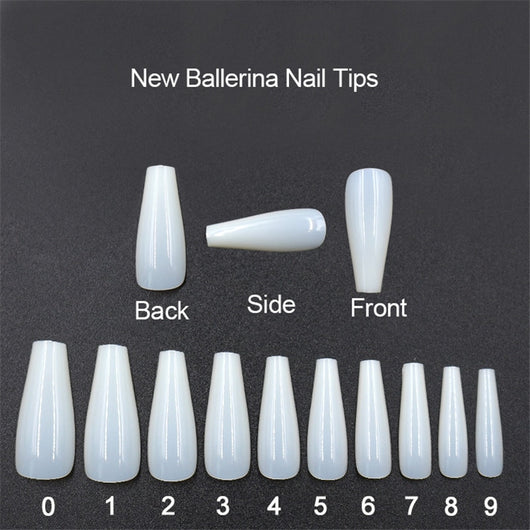500 Uñas Postizas Transparentes de Color Natural - Efecto Ballet - Image 15