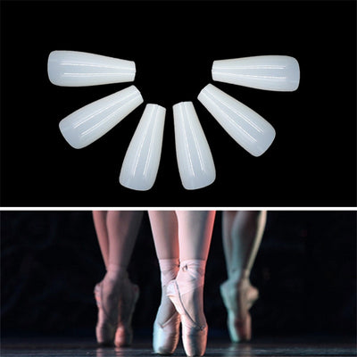 500 Uñas Postizas Transparentes de Color Natural - Efecto Ballet - Image 18