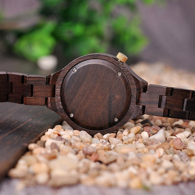 Reloj de Cuarzo con Cuerpo de Madera Natural - Image 15