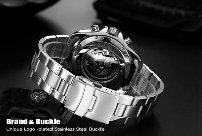 Reloj Automático para Hombre con Calendario y Pulsera de Acero - Image 8