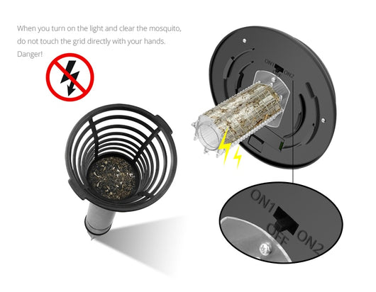 Lámpara Solar Anti-Mosquitos con Trampa UV - Eliminador de Insectos para Jardín - Image 16