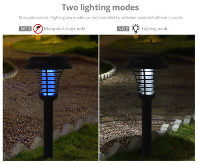 Lámpara Solar Anti-Mosquitos con Trampa UV - Eliminador de Insectos para Jardín - Image 17