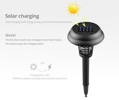 Lámpara Solar Anti-Mosquitos con Trampa UV - Eliminador de Insectos para Jardín - Image 18