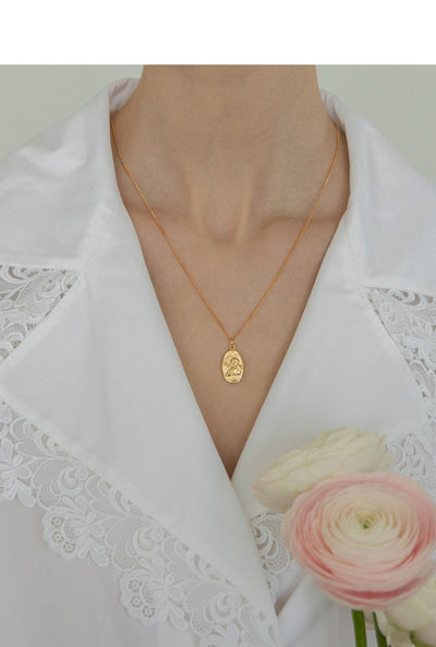 Collar Retro Ángel con Sello de Pintura Clásica Europea - Image 12