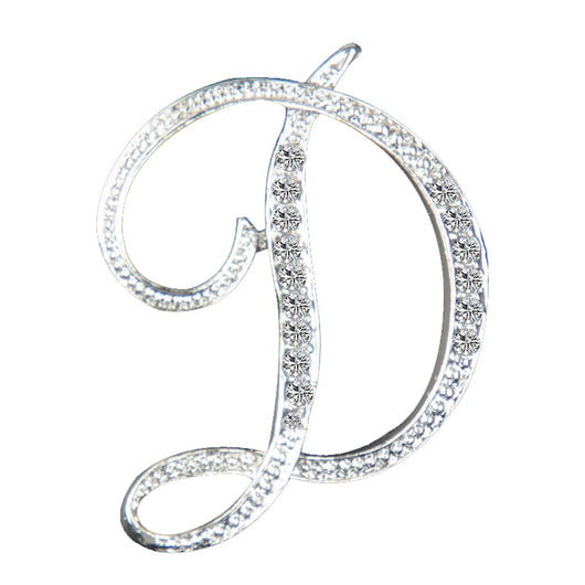 Broche de letra con diamantes - Image 9