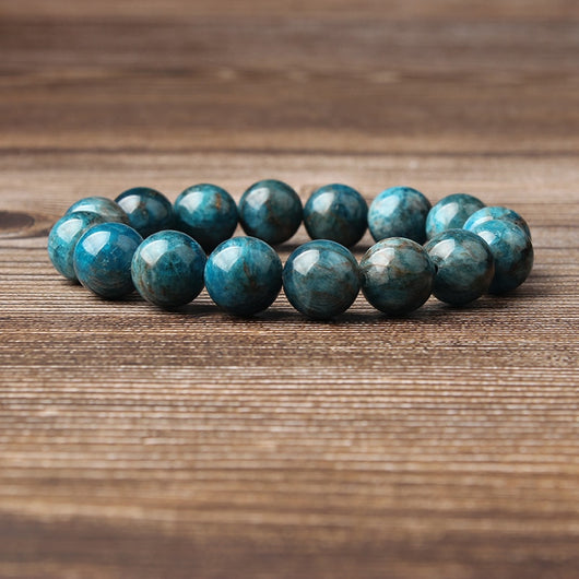 Pulsera de Apatita Azul Natural - Joyería Elástica Unisex - Image 13
