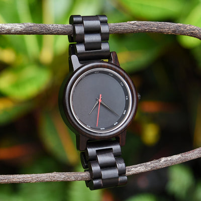 Reloj de Madera de Ébano para Hombre - Estilo Personalizado - Image 8
