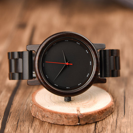 Reloj de Madera de Ébano para Hombre - Estilo Personalizado - Image 11