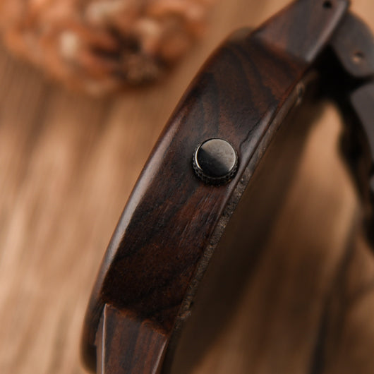 Reloj de Madera de Ébano para Hombre - Estilo Personalizado - Image 13