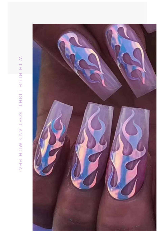 Calcomanías de Uñas Efecto Láser Flame - Image 7