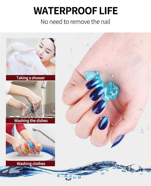 Uñas Postizas de Color Puro - Parches de Nail Art Profesional - Image 6