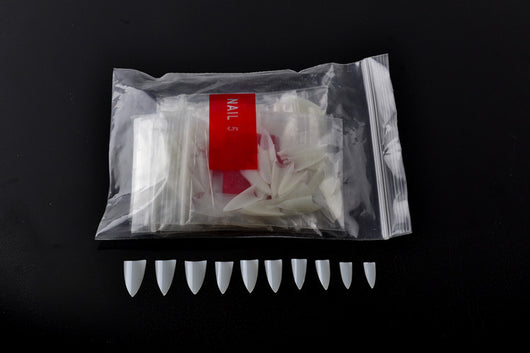 Set de 500 Uñas Postizas Transparentes Puntiagudas - Estándar Coreano - Image 8