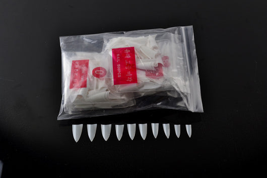 Set de 500 Uñas Postizas Transparentes Puntiagudas - Estándar Coreano - Image 9