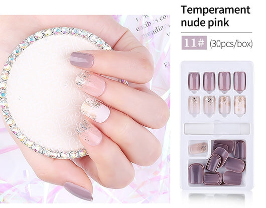 Set de 30 Uñas Postizas Desprendibles - Cobertura Completa para Decoración - Image 20