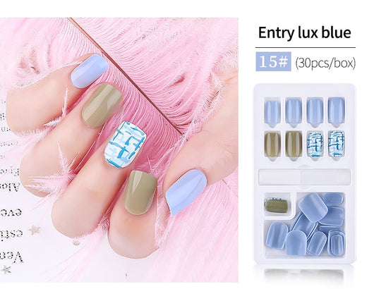 Set de 30 Uñas Postizas Desprendibles - Cobertura Completa para Decoración - Image 24