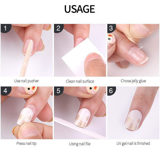 Set de 30 Uñas Postizas Desprendibles - Cobertura Completa para Decoración - Image 29