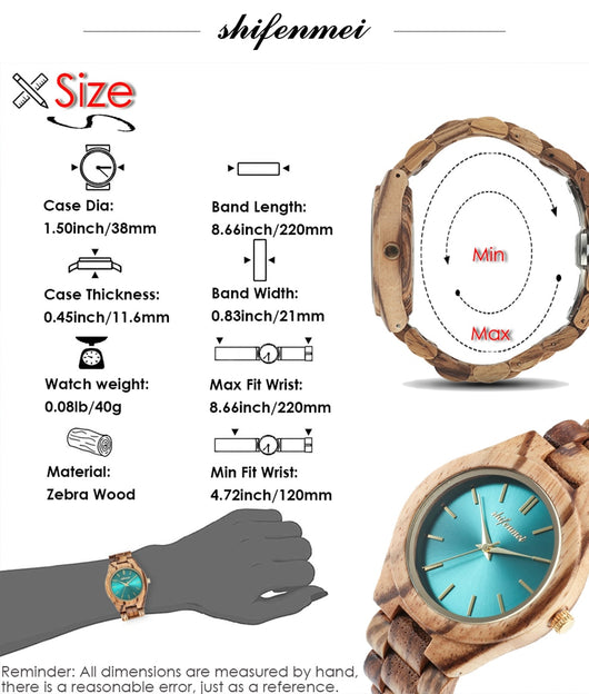 Reloj de Madera para Hombre Tide Brand - Diseño Clásico y Elegante - Image 19