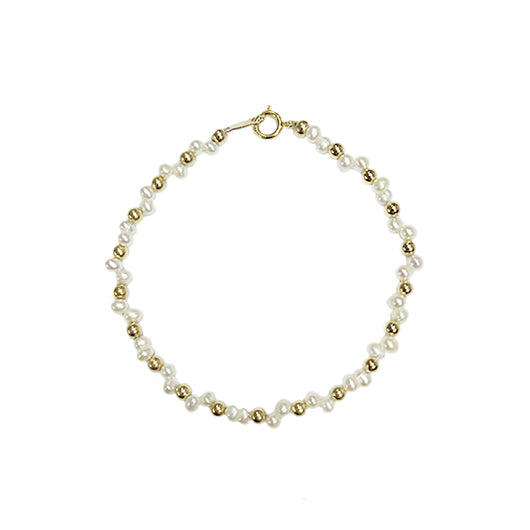 Pulsera Dorada con Bolsita Tejida de Perlas Naturales y Diseño Estelar - Image 10