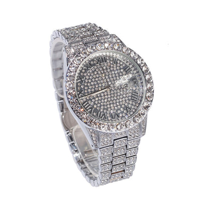 Reloj de Cuarzo Resistente al Agua con Diamantes Completos - Image 11