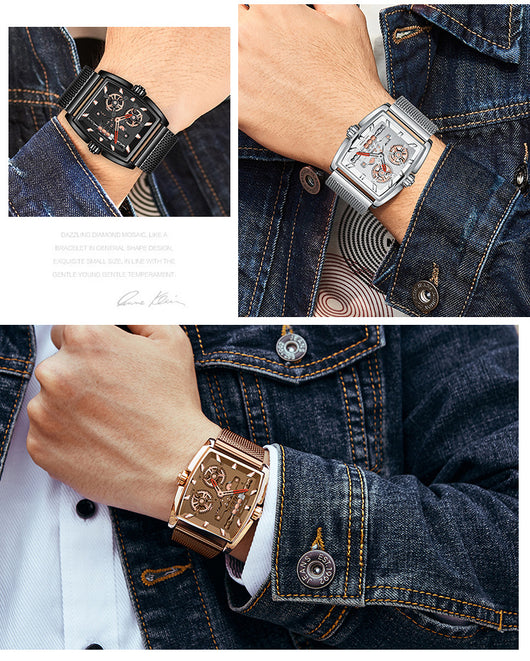 Reloj para Hombre con Malla Tipo Barril y Protección Anti-Milan - Image 15