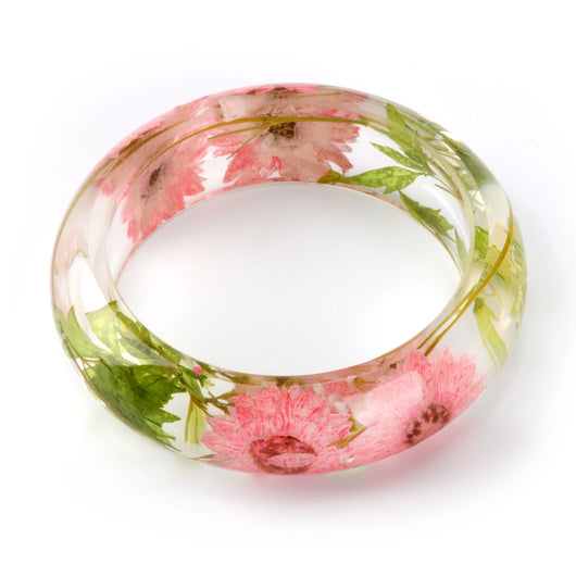 Pulsera de Resina Epoxi con Flores Secas y Cristales AB - Image 6