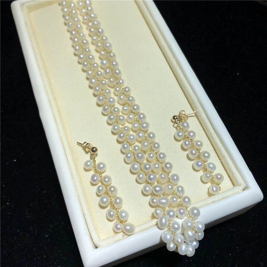 Collar de Perla Natural Plata Esterlina Chapada en Oro - Cadena Clavícula - Image 11