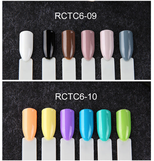 Set de 6 Esmaltes de Gel en Colores Sólidos - Caja Regalo Manicura Profesional - Image 21