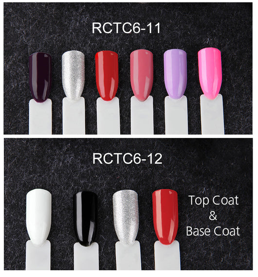 Set de 6 Esmaltes de Gel en Colores Sólidos - Caja Regalo Manicura Profesional - Image 22