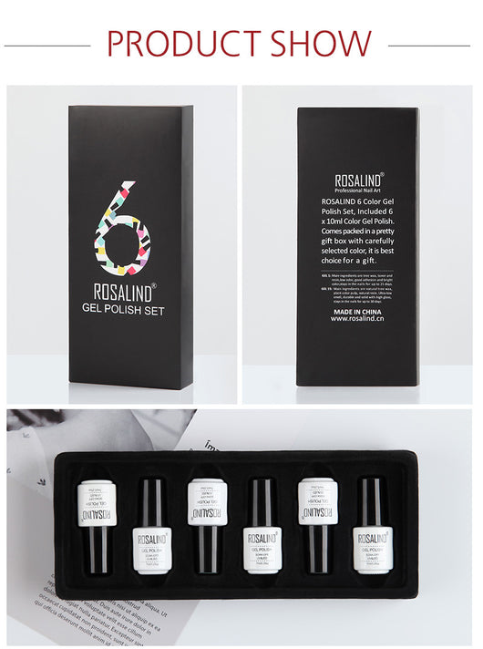 Set de 6 Esmaltes de Gel en Colores Sólidos - Caja Regalo Manicura Profesional - Image 23