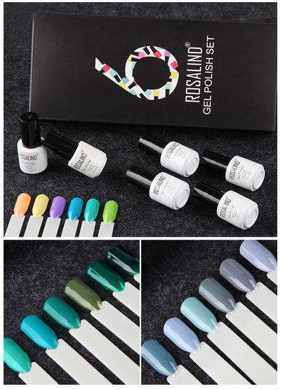 Set de 6 Esmaltes de Gel en Colores Sólidos - Caja Regalo Manicura Profesional - Image 26