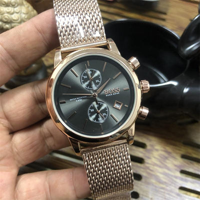 Reloj de Hombre con Malla y Movimiento Quartz de 5 Agujas - Image 4