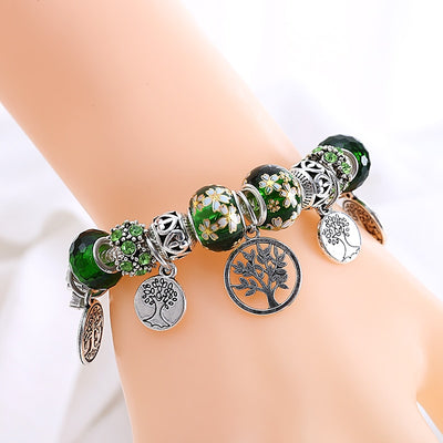 Pulsera de flores con hojas pintadas - Image 6