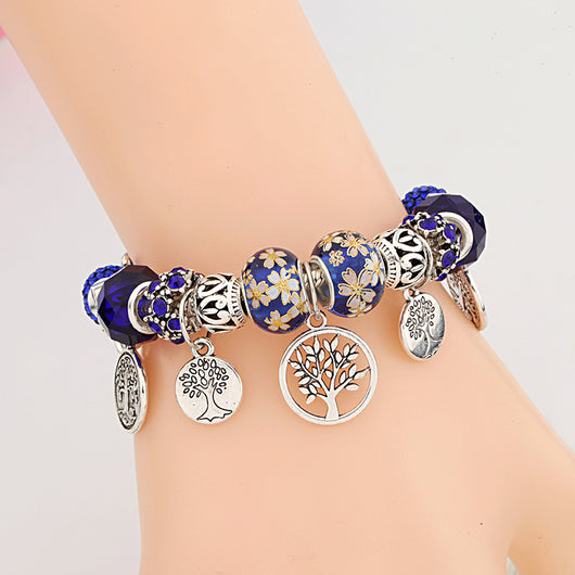 Pulsera de flores con hojas pintadas - Image 10