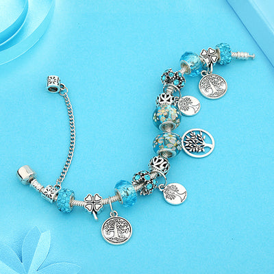 Pulsera de flores con hojas pintadas - Image 11