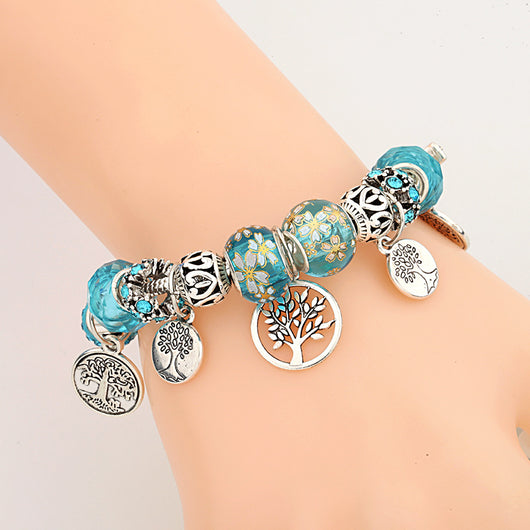 Pulsera de flores con hojas pintadas - Image 12