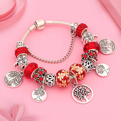 Pulsera de flores con hojas pintadas - Image 13