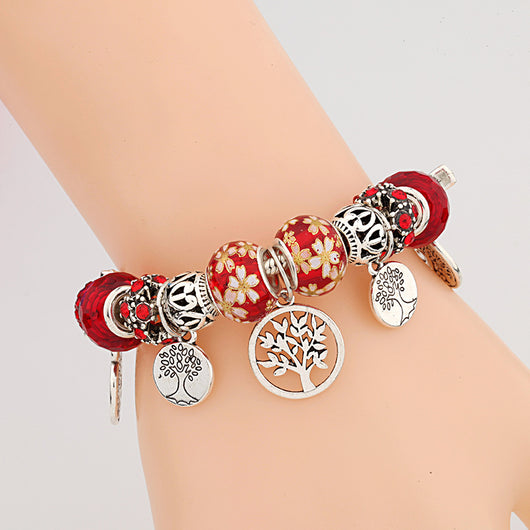 Pulsera de flores con hojas pintadas - Image 15