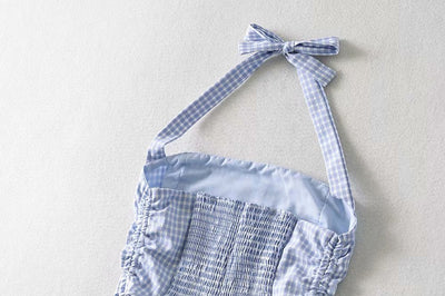 Chaleco Mujer Cuadros Halter Encaje con Cordones - Colección Verano - Image 15