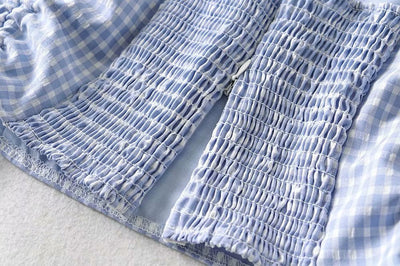 Chaleco Mujer Cuadros Halter Encaje con Cordones - Colección Verano - Image 16