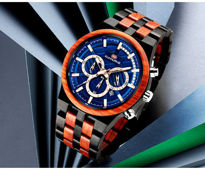 Reloj de Madera con Esfera Grande - Movimiento de Cuarzo - Image 21