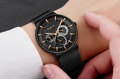 Reloj de Moda Impermeable Ultra Delgado con Malla de 6 Pines - Image 2