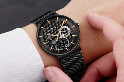 Reloj de Moda Impermeable Ultra Delgado con Malla de 6 Pines - Image 2