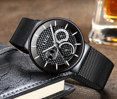 Reloj de Moda Impermeable Ultra Delgado con Malla de 6 Pines - Image 5
