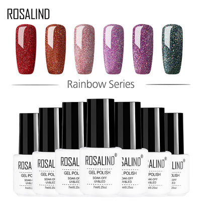 Uñas de Terapia Lumínica Arcoíris con Diseño de Estrellas - 29 Colores - Image 7