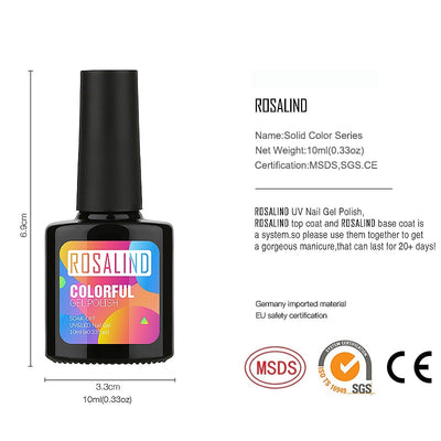 Gel UV para Uñas ROSALIND Color Sólido - Tratamiento Profesional Salón 10ml - Image 41