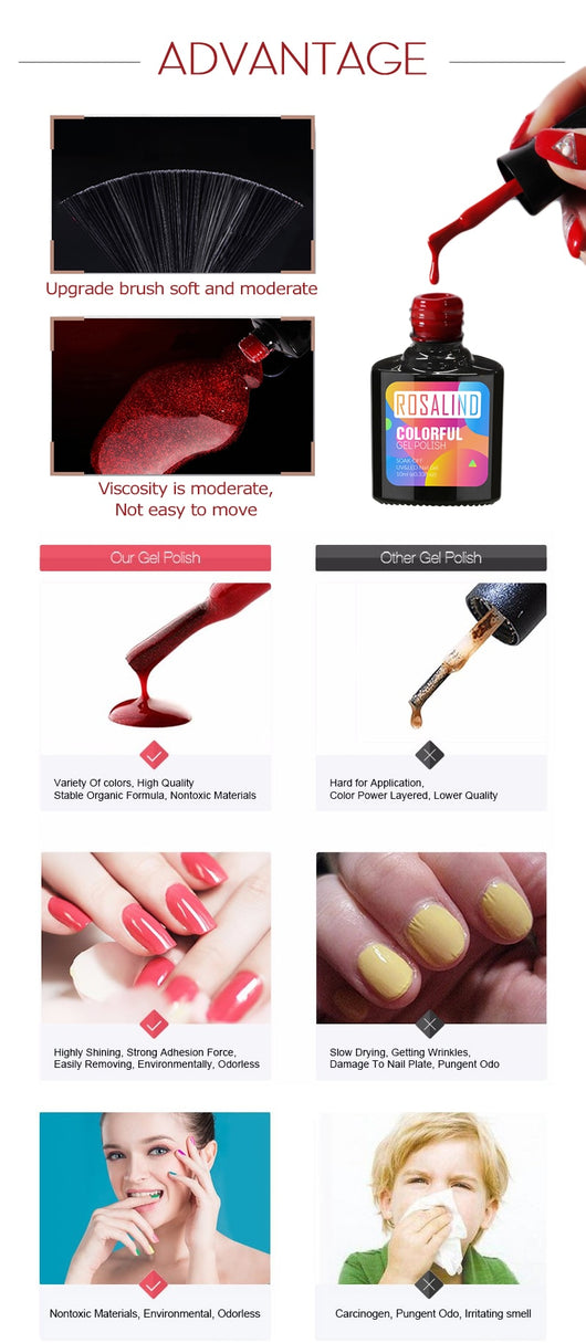 Gel UV para Uñas ROSALIND Color Sólido - Tratamiento Profesional Salón 10ml - Image 46