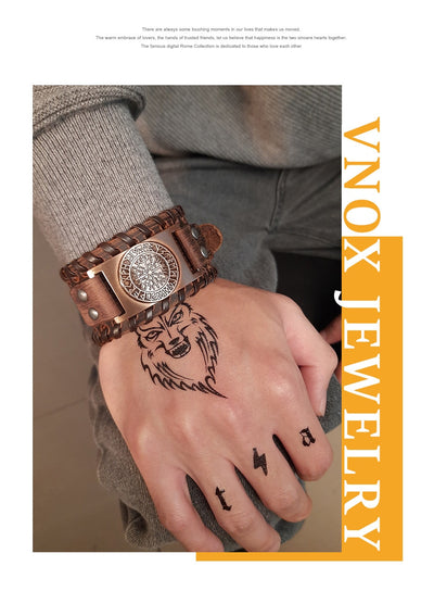Pulsera de Cuero Ancha para Hombre - Image 23