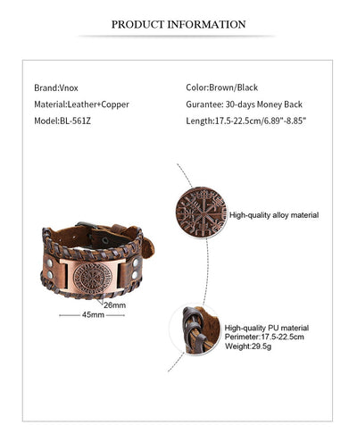 Pulsera de Cuero Ancha para Hombre - Image 25